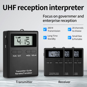 Giàu Tuổi Uhf Loạt Với Trở Lại Clip <span class=keywords><strong>Unidirectional</strong></span> Không Dây Transmitter Receiver Hệ Thống Âm Thanh Cho Hajj Du Lịch Bảo Tàng Hội Nghị - Product Image 6