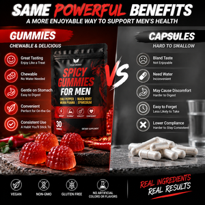 Bonbons épicés pour hommes, piment fort, racine de maca, muira puama, épinéol, vitalité masculine, équilibre hormonal, bien-être intime, végétalien, sans OGM - Product Image 4