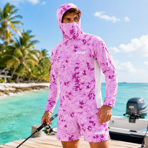 Camisas <span class=keywords><strong>de</strong></span> Pesca Personalizadas OEM con Protección Solar UPF 50+, Sudadera <span class=keywords><strong>de</strong></span> Secado Rápido para Deportes Acuáticos, Camisa <span class=keywords><strong>de</strong></span> Pesca con Máscara Facial para Playa - Product Image 1