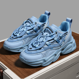 รองเท้าเดินแบบสปอร์ตน้ำหนักเบาสำหรับผู้ชาย หน้าผ้าตาข่าย พื้นรองเท้ากลางทำจากยางเพื่อการรองรับแรงกระแทก กันลื่น สวมใส่ง่าย ซับในผ้าฝ้าย พื้นรองเท้าด้านนอกทำจาก EVA - Product Image 1