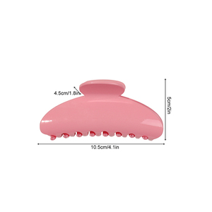 Corea di colore solido grandi fermagli per capelli donne senza slittamento di coda di cavallo di squalo artiglio di plastica liscia fermaglio per capelli - Product Image 6