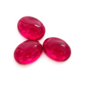 Prix de gros pour pierre de rubis ovale plate en cabochon par carat - Product Image 4