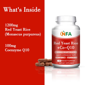 Cápsulas de Arroz de Levadura Roja con COQ10 de Marca Propia, Mejoran la Salud del Corazón, Sin GMO, 120 Cápsulas Vegetales con Coenzima Q10 - Product Image 6