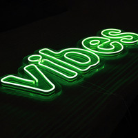 Enseignes néon LED flexibles et durables YIJIAO avec panneau acrylique, lettres néon flexibles pour usage intérieur