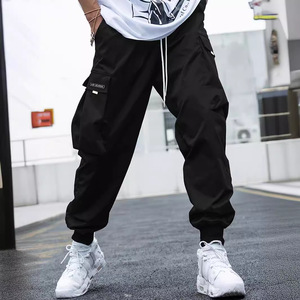 Pantalon cargo grande taille pour hommes, style japonais, tendance, décontracté, avec plusieurs poches, coupe ample avec revers, pour adolescents, printemps 2023 - Product Image 1