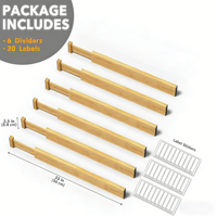 Diviseurs de tiroirs en bambou écologiques en gros pour cuisine et salle de bain - Design moderne extensible et réglable pour gagner de la place