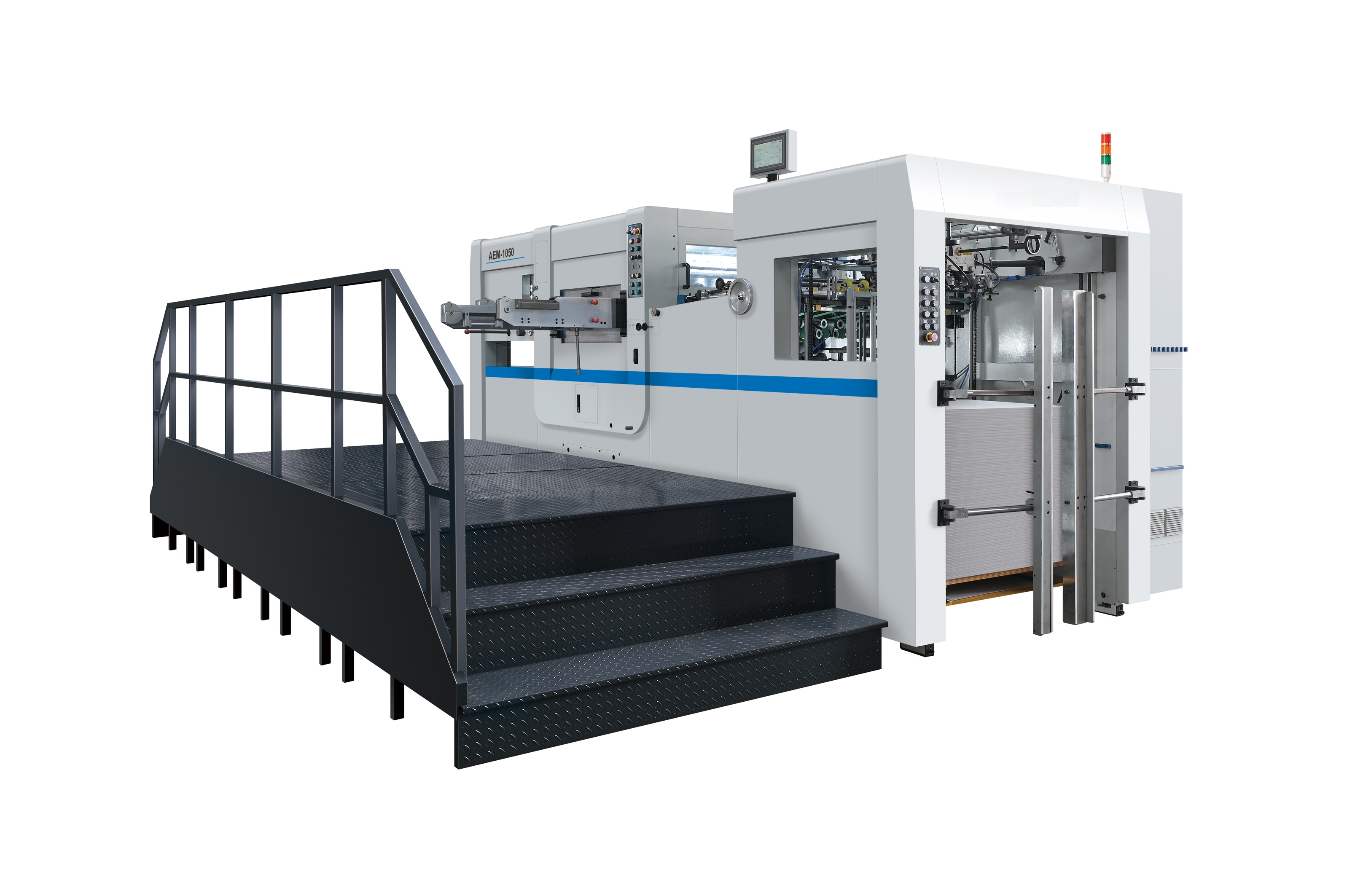 AEM-1050 Automatic Die Cutting Machine HMI Monitor With Waste Stripping