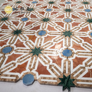 Mosaicos de Mármol Rosso <span class=keywords><strong>Alicante</strong></span> y Azul Macaubas de Alta Calidad para Diseño de Interiores, Revestimiento de Paredes, Baños, Hoteles y Villas - Product Image 3