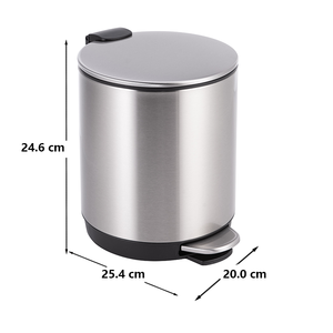 <span class=keywords><strong>Cubo</strong></span> de <span class=keywords><strong>Basura</strong></span> con Pedal de Acero Mate, Perfil Delgado, Instalación Bajo Fregadero para Cocinas Modernas y Oficinas, Ecológico y Resistente al Agua - Product Image 4