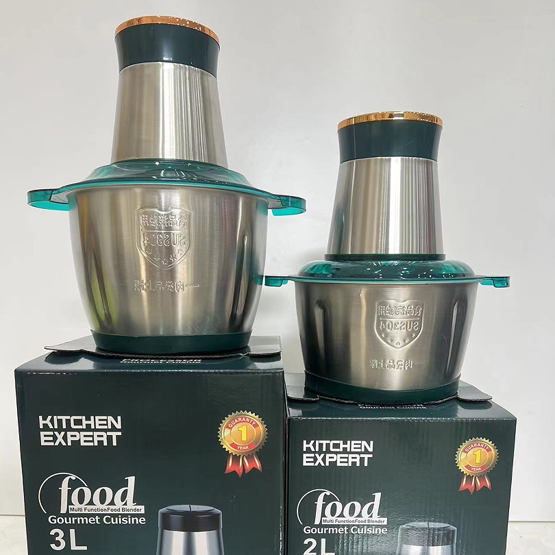 Заводской производитель, оптовая продажа, небольшие мясорубки, пищевые продукты из нержавеющей стали, 4 лезвия, 2 л, 3 л, электрические мясорубки для продажи