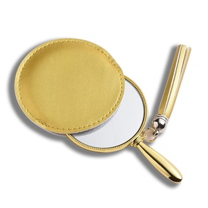 กระจกแบบพกพา PU กระจกแบบมีพู่กระเป๋าแต่งหน้าพร้อมกระเป๋าหนัง PU - Product Image 2