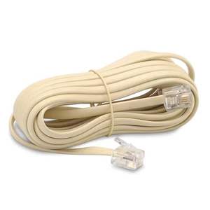 Cavo telefonico a spirale da 3 m, colore bianco, ideale per connessioni telefoniche e accessori in ufficio o casa. - Product Image 1