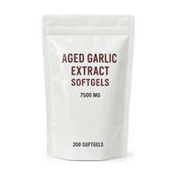 Extrait d'ail vieilli antioxydant en gélules molles, 300 unités, 7500 mg, sans odeur, faible teneur en sucre, OEM/Marque privée