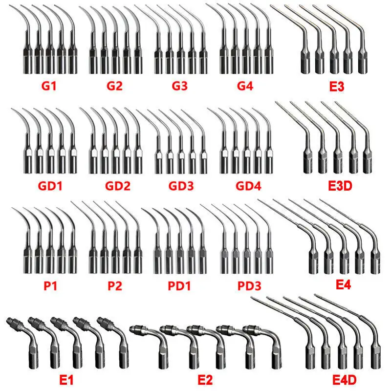 Puntas de escalador piezoeléctrico desmontable Dental woodpecker EMS DTE satelec pieza de mano de escalador ultrasónico dental