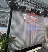 Layar LED kaca transparan iklan HD teknologi baru P7.8 Video 2019 dalam ruangan Novastar warna kustom 15 2 tahun