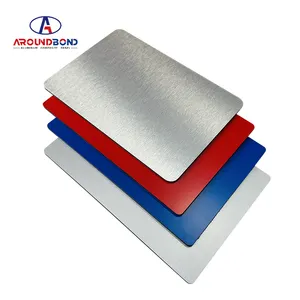 4mm pared Exterior Acp Acm Material de revestimiento fachadas de construcción Panel compuesto de plástico de aluminio Panel sándwich tablero compuesto