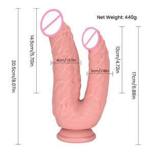 <span class=keywords><strong>Gode</strong></span> énorme à <span class=keywords><strong>double</strong></span> tête Jouets vaginaux pour lesbiennes Stimulation du gros pénis <span class=keywords><strong>Gode</strong></span> en silicone à <span class=keywords><strong>double</strong></span> <span class=keywords><strong>pénétration</strong></span> <span class=keywords><strong>avec</strong></span> ventouse - Product Image 2
