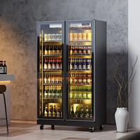 Réfrigérateur à porte en verre pour boissons de supermarché Refroidisseur de cola Armoire Réfrigérateur