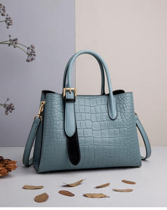 Bolso de Hombro Tipo <span class=keywords><strong>Tote</strong></span> de Gran Capacidad, Impermeable, de Cuero PU, Anti-Robo, con Estampado de Cocodrilo Personalizado para Mujer - Product Image 4