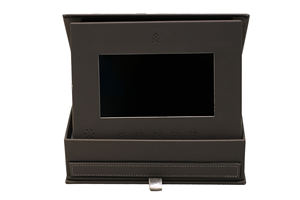 กล่องของขวัญคุกกี้ช็อกโกแลตแฟนซีสีทองสุดหรูพร้อมวิดีโอ LCD แม่เหล็กสีเขียวของขวัญแบตเตอรี่แบบชาร์จไฟได้250-2000mAh สำหรับธุรกิจ - Product Image 4