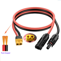 Conector fotovoltaico a conector XT60 Cable de carga 2 * 12AWG 100cm para Dispositivo de fuente de alimentación portátil de Panel Solar al aire libre