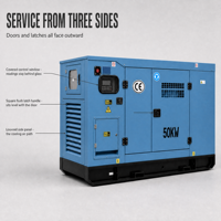 Groupe électrogène diesel silencieux certifié CE 50kVA 100kVA 200kVA triphasé, unité de production d'énergie personnalisable