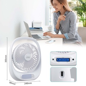 Win ST-4100 bintang kipas meja Mini portabel nirkabel 7 inci kipas meja isi ulang USB - Product Image 5