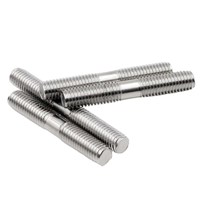 Pernos y Tuercas de Acero Inoxidable A2 A3 de Doble Cabeza Pulida M12*1.5*20*75mm, Pernos de Alta Resistencia con Rosca Parcial - Product Image 1