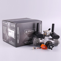 Moteur à essence EPHIL X-40cc-T PRO pour modèle d'avion, démarrage électrique, bicylindre opposé, deux temps, aile fixe, métal, Chine