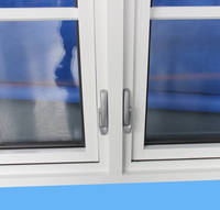 Ventana abatible de manivela de aluminio con rotura térmica de alta calidad de fábrica Superhouse China con barra de Colonia insonorizada
