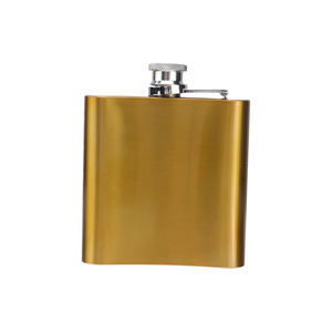 Gourde isotherme personnalisable en acier inoxydable doré pour le camping, les voyages et les fêtes |   Flacon à liqueur portable en métal pour la vente en gros - Product Image 1
