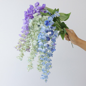 Flor Artificial de Locustillo de Seda Simulada, Decoración para Bodas y Hogar, Tela Suave Realista, Rama de 3 Puntas - Product Image 4