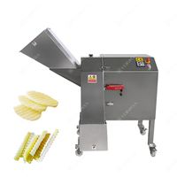 Lonkia 1ton/ 2Ton Per Uur Bevroren Frietjes Snijden Automatische Groenten Snijder Golvende Vorm Strip Aardappelsnijder