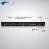 Serveur en rack 1U Lenovo ThinkSystem SR630 V3 pour applications cloud, avec 2 processeurs Xeon Scalable de 5e génération
