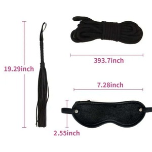 Set de Restricción BDSM de 7 Piezas al por Mayor, Incluye Pinzas para Pezones, <span class=keywords><strong>Esposas</strong></span>, Látigo, Antifaz y Restricciones Ajustables - Compra a Granel - Product Image 2