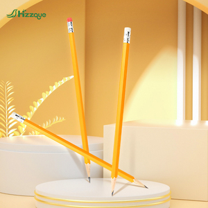 Lápiz HB amarillo con cabeza cortada Lápiz escolar de colores para niños para escribir y dibujar para alumnos Premios al por mayor - Product Image 5