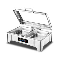 Ensembles de chauffe-buffets et de chauffe-buffets électriques en acier inoxydable 9L chauffe-plats pour les hôtels de buffet de mariage servant de la nourriture