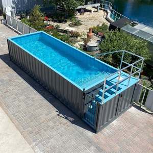 <span class=keywords><strong>Piscine</strong></span> Spa Conteneur en Acier Moderne avec <span class=keywords><strong>Escalier</strong></span> Intégré, Durable, Écologique, Préfabriquée, <span class=keywords><strong>Piscine</strong></span> au Sol en Conteneur Maritime, Vente en Gros - Product Image 2