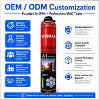 Espuma de Poliuretano Multifuncional A25 de 300 ml, Fórmula Personalizada OEM ODM, para Fijación de Marcos de Ventanas, Sellado de Marcos de Puertas y Tuberías