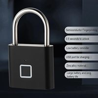 Cadenas intelligent biométrique sans clé, étanche, avec lecteur d'empreintes digitales, pour maison, mini-serrure de porte, sécurité pour valise