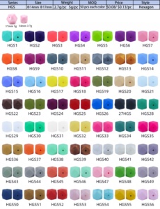 Kit de fabricación de pulseras DIY con dijes hexagonales del fabricante, cuentas de silicona para chupete de bebé y brocha de maquillaje con cuentas - Product Image 6