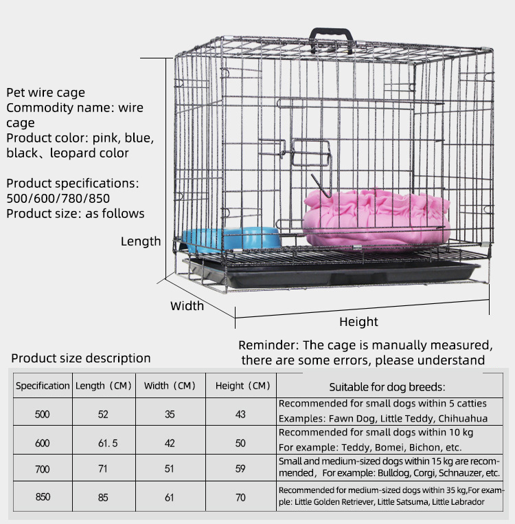 Manufacturer Wholesale removable Black Metal Pet Dog Crate Durable Outdoor Large Folding Dog Cage for sale