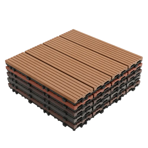 Moderne Outdoor Decking Board Eigentijdse Anti-Slip In Elkaar Grijpende Dek Tegels Waterdichte Teak Patio Tegels Plastic Houten Terrasdek - Product Image 3