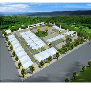 Structure de tension auto-nettoyante imperméable en PVC/PVDF personnalisable pour abri de voiture et auvent d'ombrage - Product Image 6