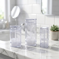 Bouteilles Pompe Airless en Plastique Transparent en Gros, Contenants Cosmétiques Vides Portables Format Voyage, Emballages de Soins de la Peau Rechargeables en Vrac