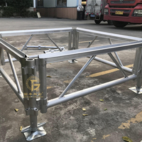 Système d'équipement de scène événementielle portable avec structure en aluminium, plateforme d'éclairage et podium