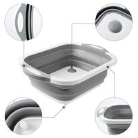Planche à découper pliable multifonctionnelle 2 en 1, panier de vidange pliable pliable avec plateau