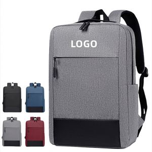 Sac à dos pour homme en Oxford, personnalisé avec logo, pour le bureau, le sport, le collège, le campus, design scolaire, sac à dos pour ordinateur portable, fermeture éclair, port USB, polyester - Product Image 1