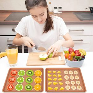 Reusable Rectangle Edge <b>Trays</b> <b>Non</b> <b>Stick</b> Silicone Sheets for Meat Food Silicon Dehydrator Mat - Product Image 6