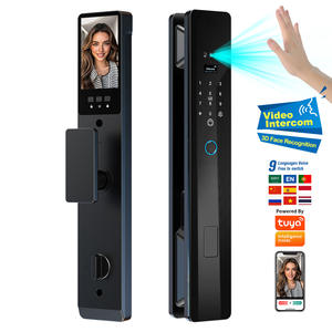 Serrure de porte intelligente HanDaily avec interphone vidéo, reconnaissance faciale, empreinte digitale, caméra et Wi-Fi, avec clé - Product Image 1